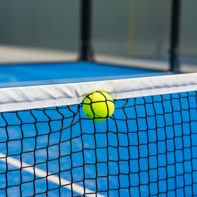 palla da padel che finisce sulla rete
