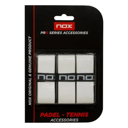 Blister (Pack 3) Overgrips Nox Pro lisci Bianchi