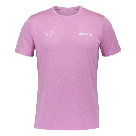 Maglietta Babolat Crew Neck Tee Bianca / Rosa 2025 | RACCHETTA DA PADEL