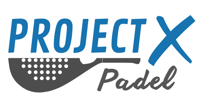 Logo ProjectXPadel con la racchetta di padel grigia scura