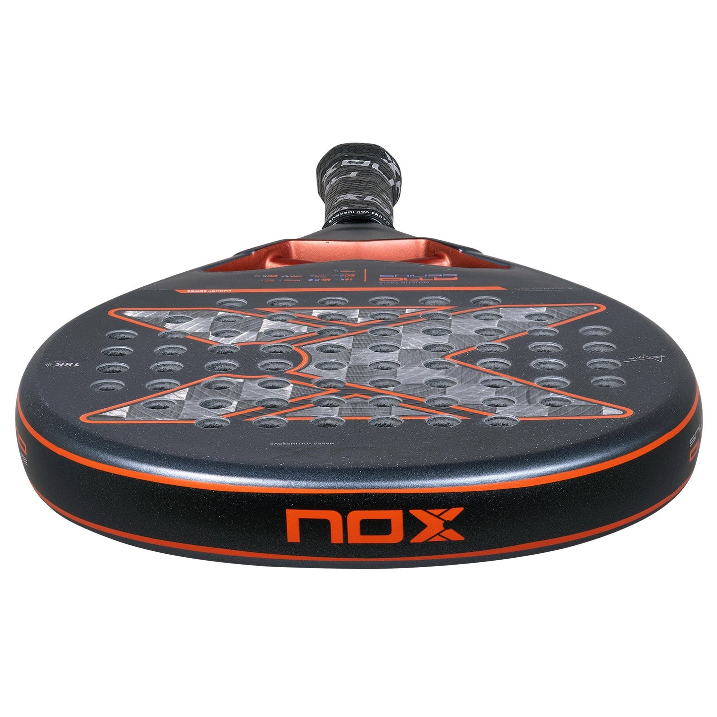 racchetta da padel Nox AT10 Genius 18K Alum 2025 By Agustin Tapia | RACCHETTA DA PADEL frontale