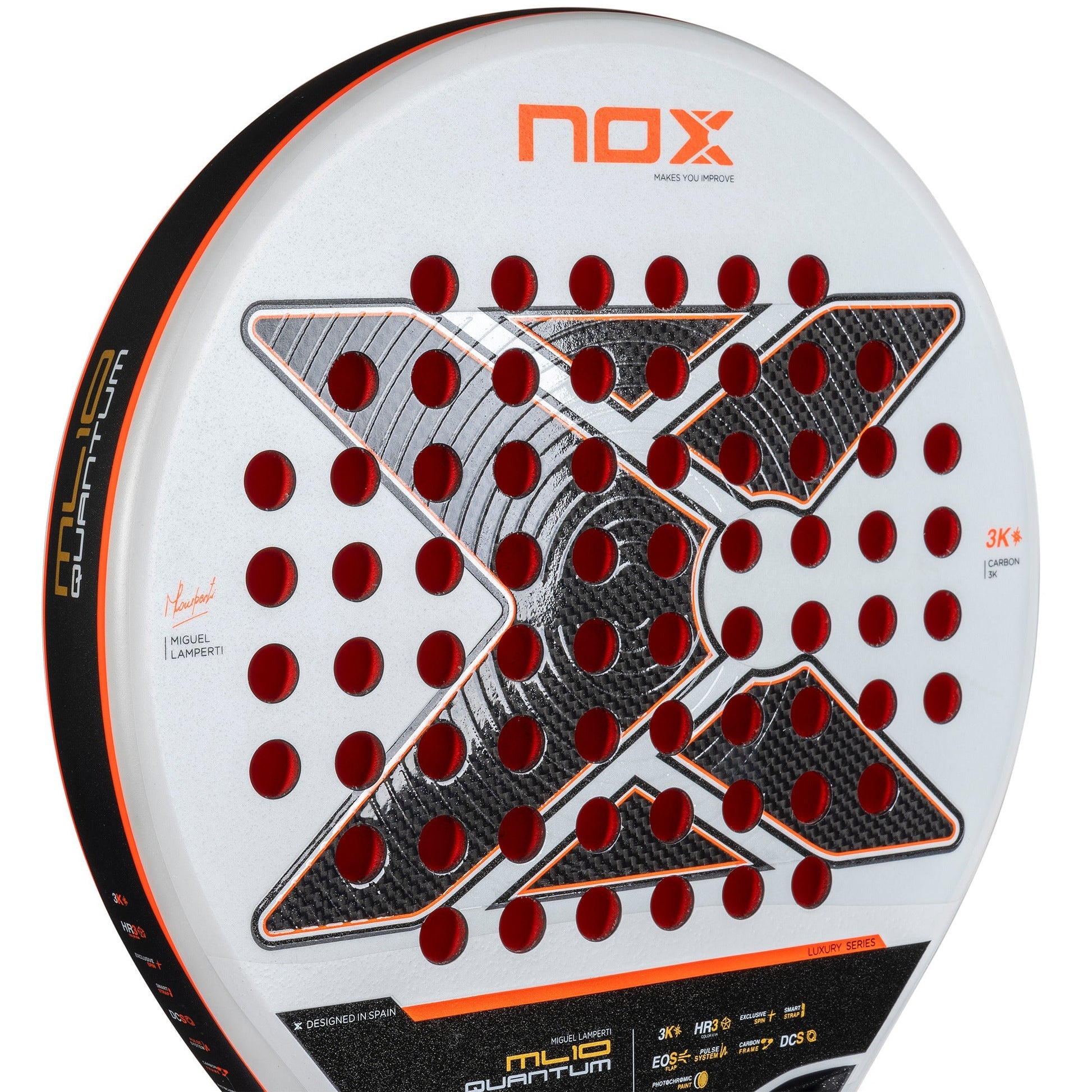 racchetta da padel Nox ML10 Quantum 3K By Miguel Lamperti 2025 | RACCHETTA DA PADEL frontale