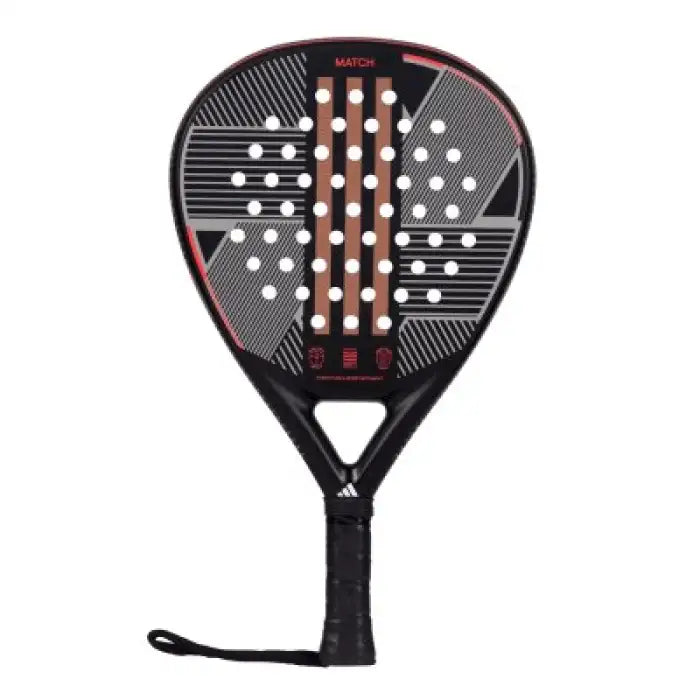 Adidas Match 3.3 Black/Red 2024 | RACCHETTA DA PADEL | Racchette per platform tennis e paddle tennis | Rotonda, Uomo | Adidas