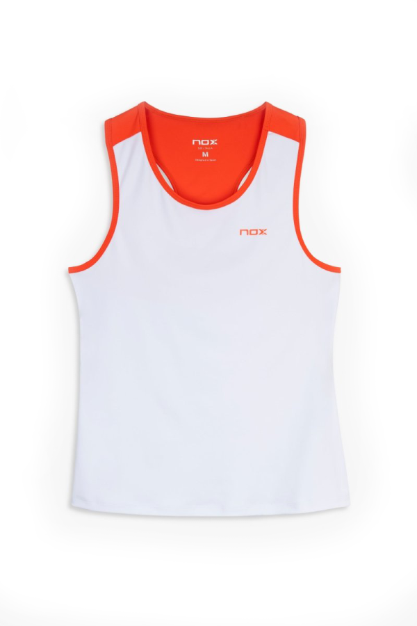 Maglietta Tirantes Nox Mujer Team Bianco/Rosso 2026