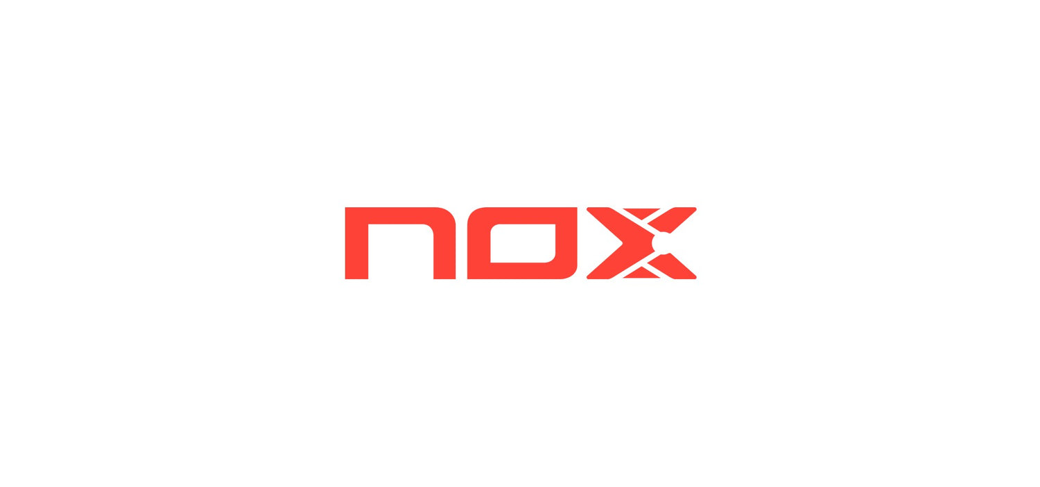 Logo Nox Rosso su sfondo bianco.