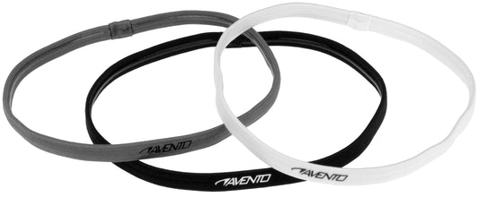 AVENTO SET 3 ELASTICI PER CAPELLI NERO GRIGIO BIANCO di profilo