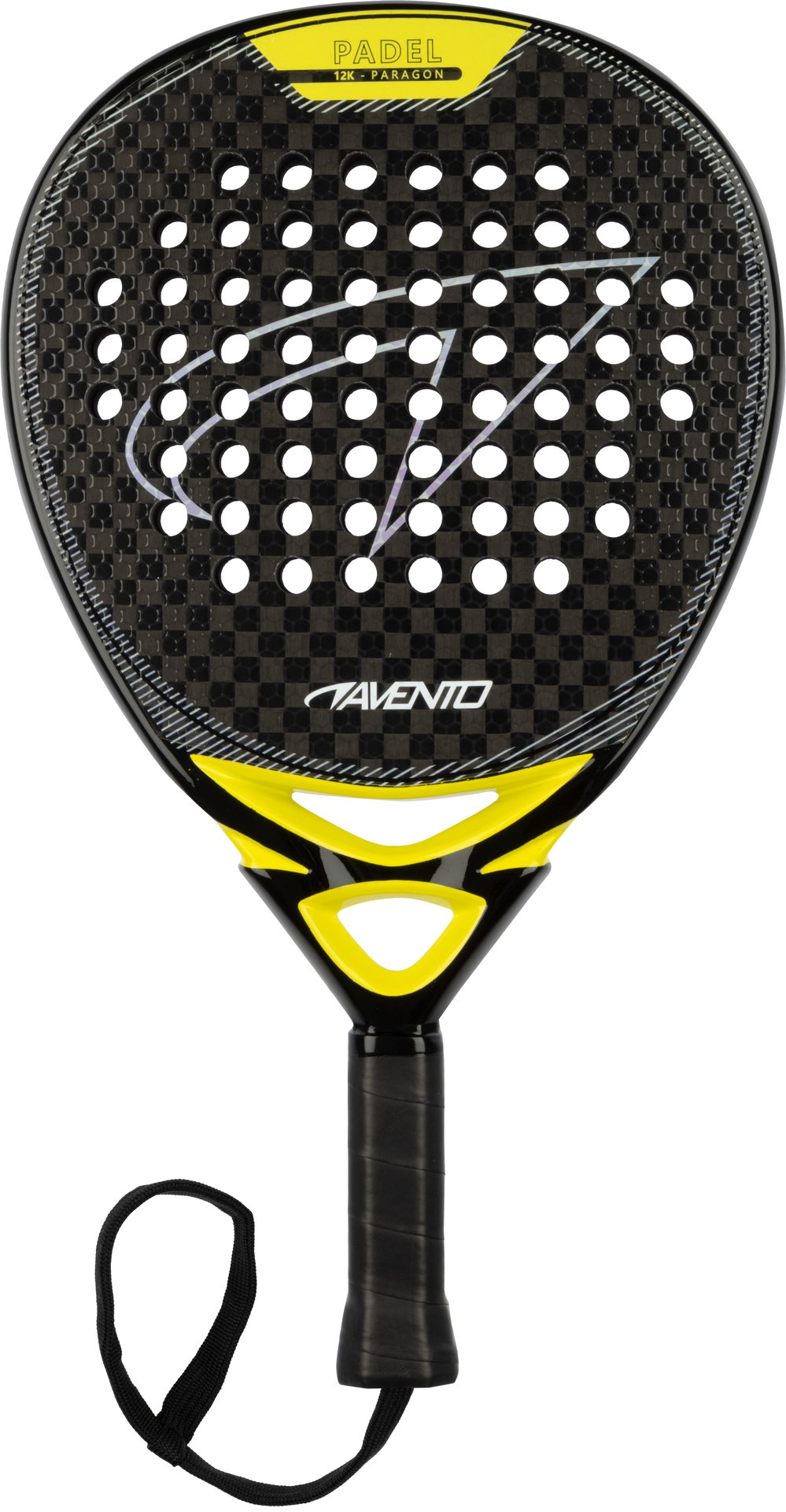 AVENTO PARAGON 12K | RACCHETTA DA PADEL di profilo